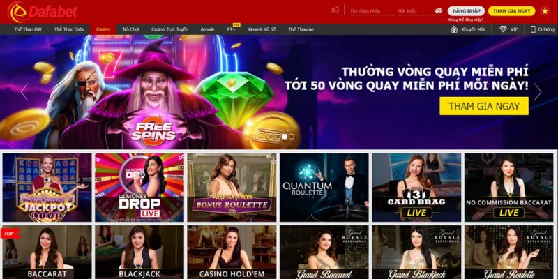 Ưu điểm khi tham gia casino Dafabet